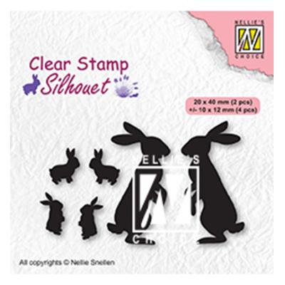 Nellie's Choice Clear Stamps - Rabbits